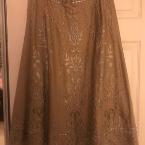 Beautiful midi skirt with silver embellishments